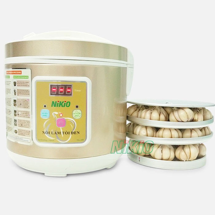 nồi làm tỏi đen Nikio NK-688 vàng gold