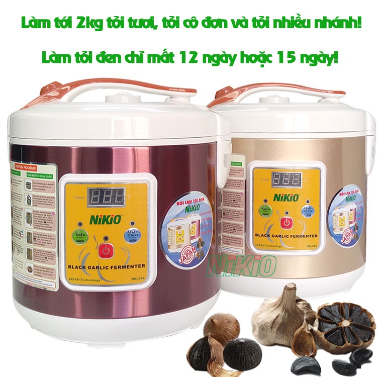 máy làm tỏi đen Nikio NK-696 đỏ tím
