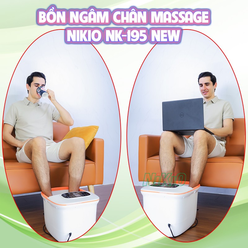 Cấu tạo bồn ngâm chân massage Nikio NK-195 new