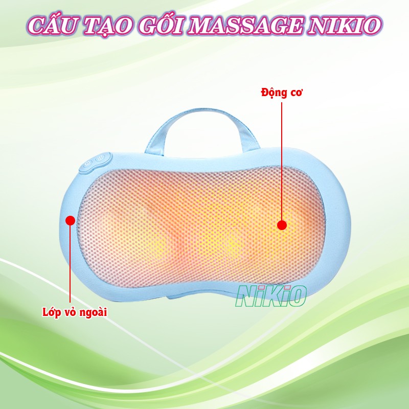 Cấu tạo gối massage Nikio