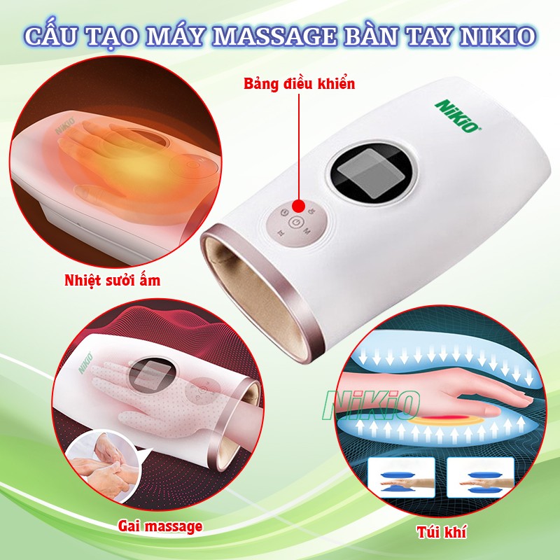 Cấu tạo máy massage bàn tay Nikio