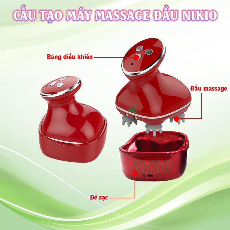 Cấu tạo máy massage đầu Nikio