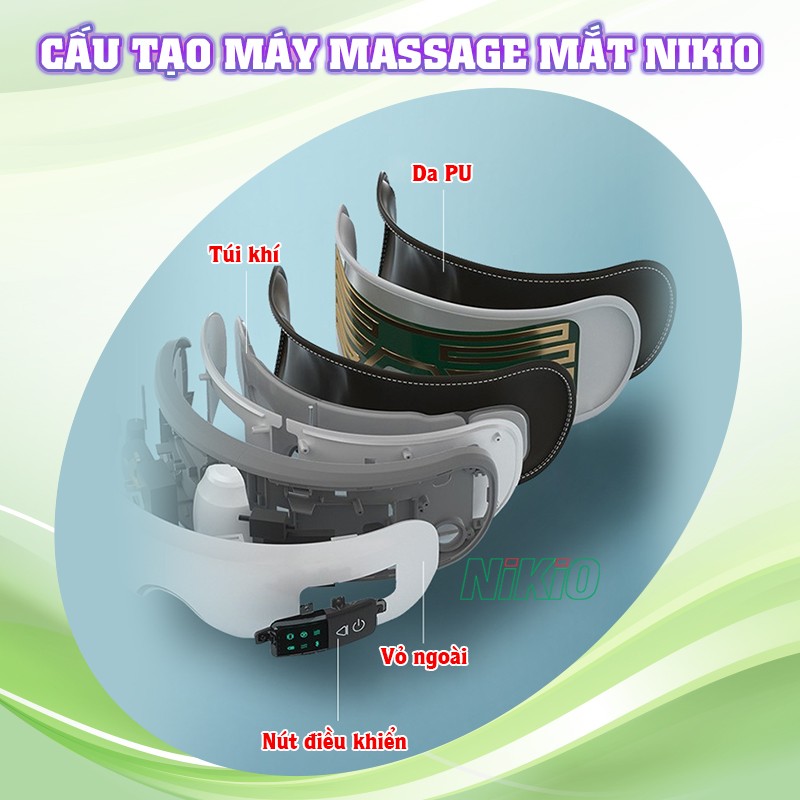 Cấu tạo máy massage mắt Nikio