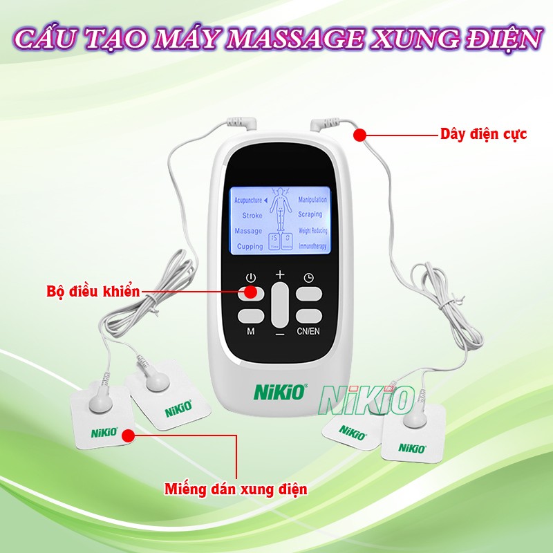Cấu tạo máy massage xung điện Nikio