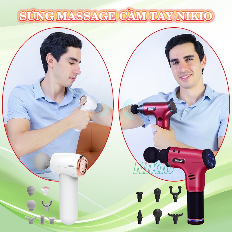 Súng massage cầm tay Nikio NK-171 và NK-175