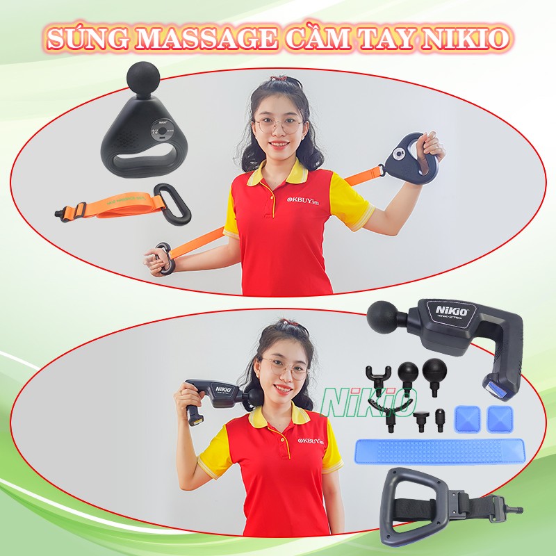 Súng massage cầm tay Nikio NK-273 và NK-275