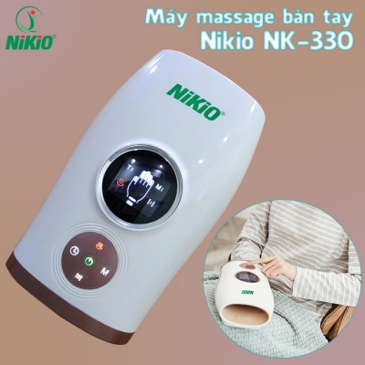 Máy massage bàn tay Nikio NK-330 - Công nghệ áp suất khí nén, nhiệt nóng. Giảm đau nhức mỏi, tê tay