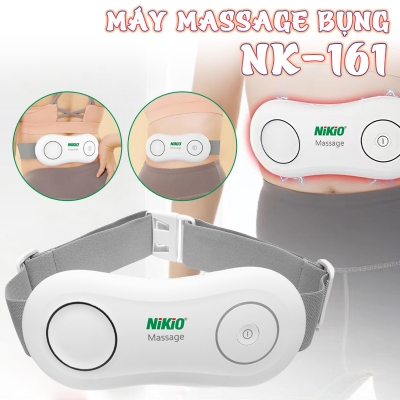 Máy massage bụng kinh Nikio NK-161 - Chườm nóng hồng ngoại kết hợp xung điện EMS và ngải cứu
