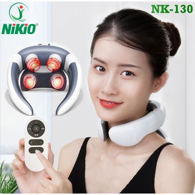Máy massage cổ gáy Nikio NK-130 xung điện trị liệu cao cấp - 4 điện cực, 5 chế độ, 9 tốc độ