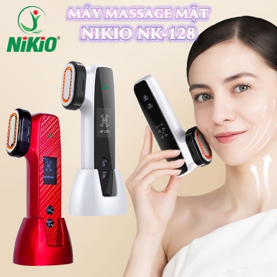 Máy nâng cơ mặt Nikio NK-128 massage nâng cơ trẻ hóa da mặt điện di trị liệu RF