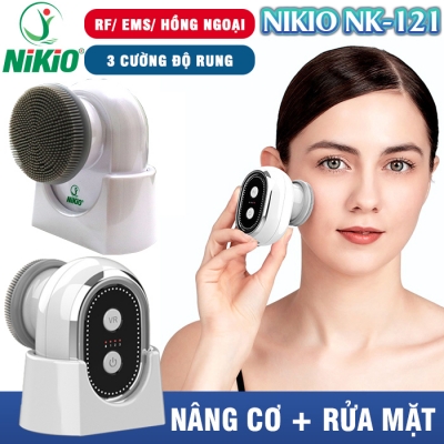 Máy massage mặt Nikio NK-121 - Điện di tinh chất, nâng cơ mặt kết hợp rửa mặt