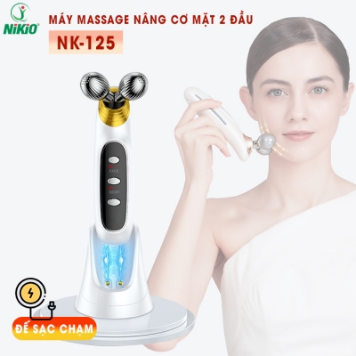 Máy nâng cơ mặt 2 đầu Nikio NK-125 tạo cằm Vline, điện di đẩy tinh chất