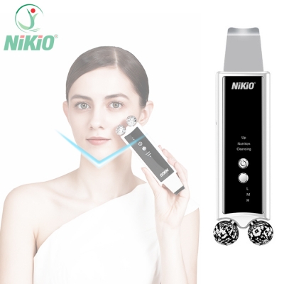 Máy sủi da Nikio NK-122 tẩy tế bào chết kết hợp massage nâng cơ mặt - Trắng