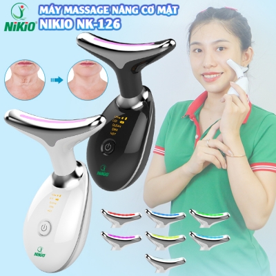 Máy nâng cơ mặt Nikio NK-126 tạo cằm Vline - Điện di EMS đẩy tinh chất, nâng cơ xóa nếp nhắn giúp trẻ hóa da