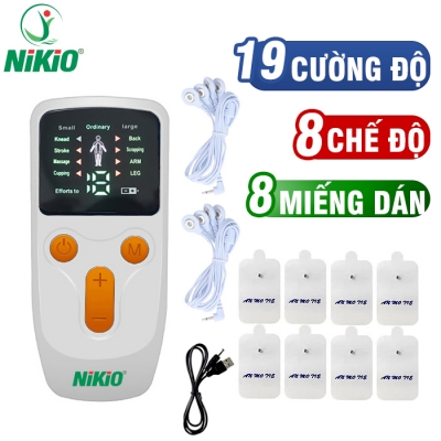 Máy massage xung điện Nikio NK-101 - 8 miếng dán pin sạc