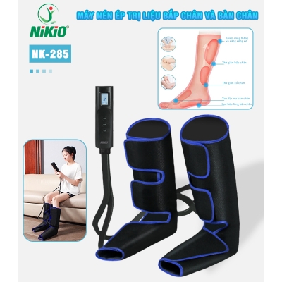 Máy nén ép trị liệu chân Nikio NK-285 - Hỗ trợ trị suy giãn tĩnh mạch chân và đau nhức chân - Xanh dương