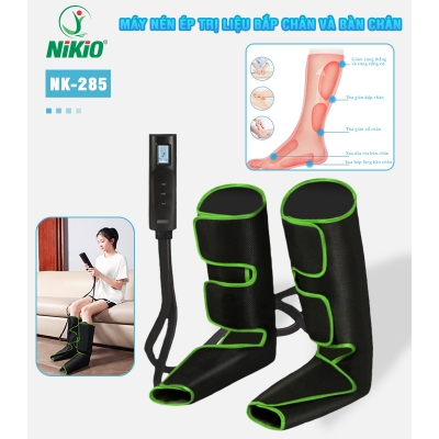 Máy nén ép trị liệu bắp chân và bàn chân Nikio NK-285 - Hỗ trợ trị suy giãn tĩnh mạch chân và đau nhức chân - Xanh lá