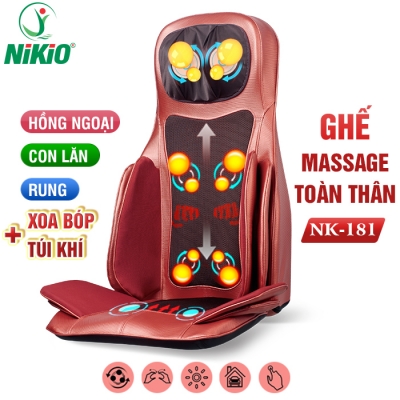 Ghế massage rung lắc đấm bóp toàn thân cao cấp Nikio NK-181 - Đỏ