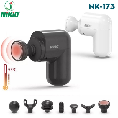 Máy massage cầm tay mini Nikio NK-173 có đầu nóng - Siêu nhỏ gọn, màu đen