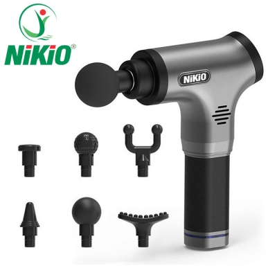 Súng massage Nikio NK-171 Xám - Gun giảm căng cơ bắp, 5 chế độ mát xa