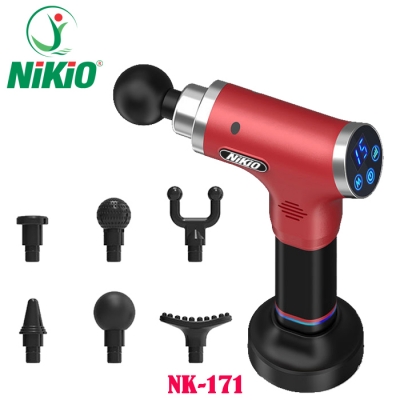Súng massage cầm tay Nikio NK-171 - Màu đỏ tím, nhiều chế độ đấm