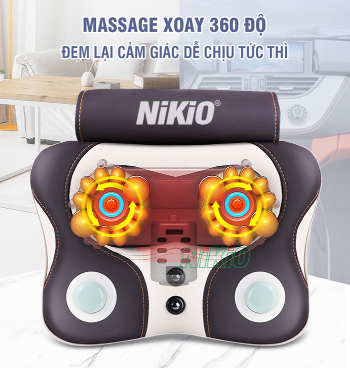 gối mát xa Nikio NK-136AC