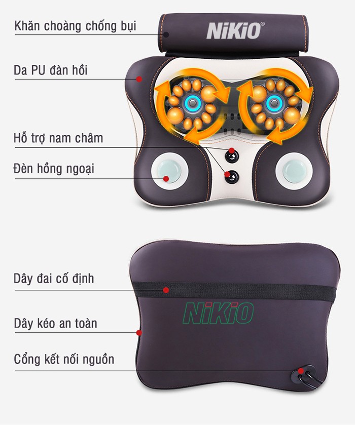 Máy massage cổ vai gáy Nikio NK-136DC