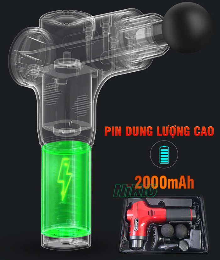 Súng massage cầm tay Nhật Bản Nikio NK-170B