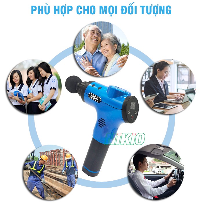 Súng mát xa cầm tay Nikio NK-170B