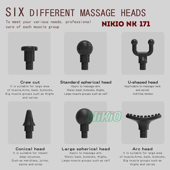 Máy massage gun giảm căng cơ Nikio NK-171