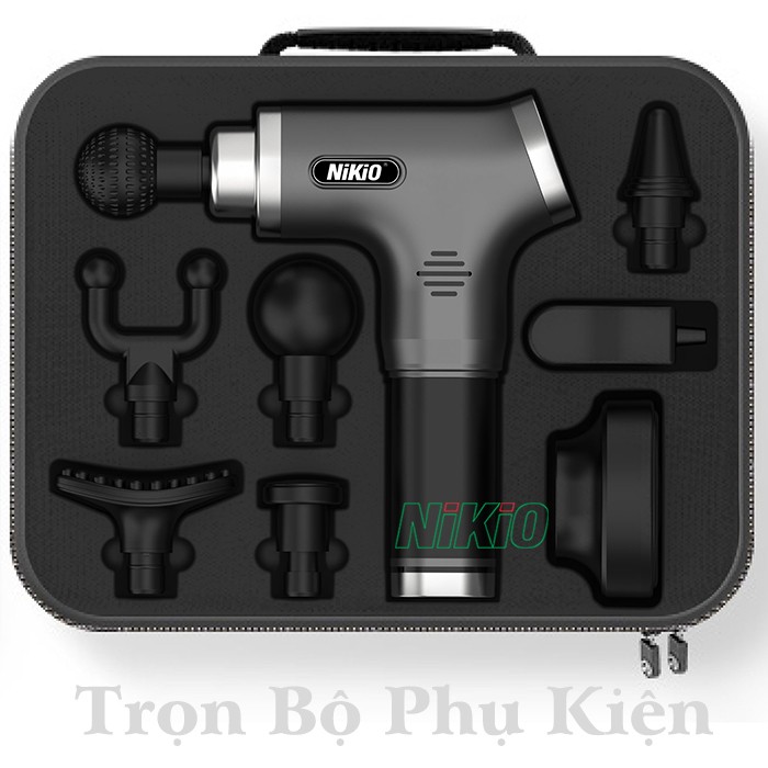 súng massage gun Nikio NK-171 xam