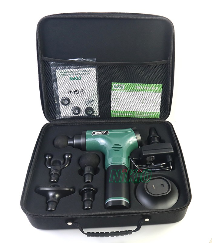 Súng massage gun Nikio NK-172 xanh rêu