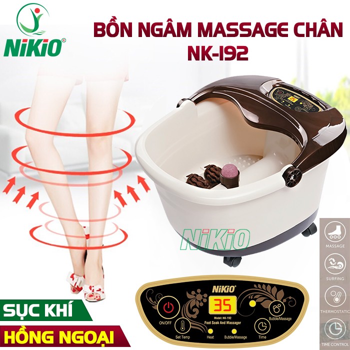 Bồn ngâm mát xa chân Nhật Bản Nikio NK-192