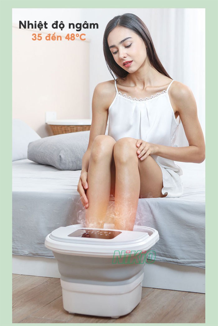 Bồn ngâm massage chân gấp gọn Nikio NK-193