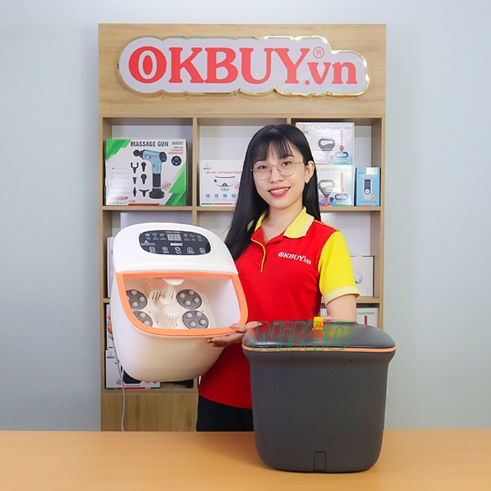Bồn ngâm chân massage 6 chế độ Nikio NK-195-new
