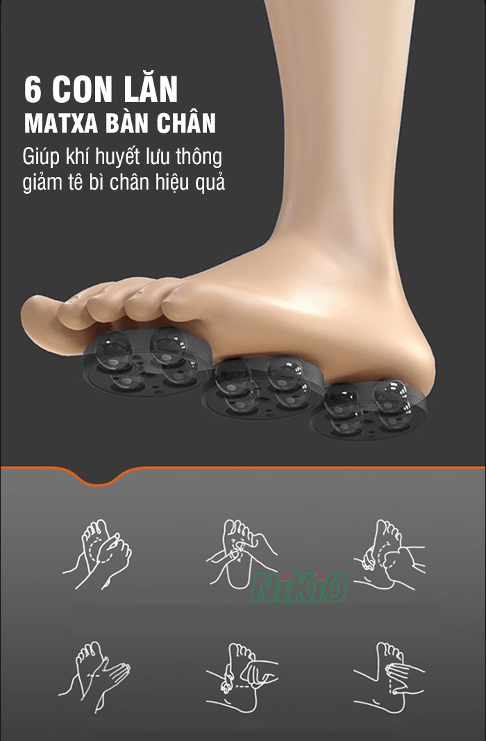 Bồn ngâm massage chân chính hãng Nikio NK-195