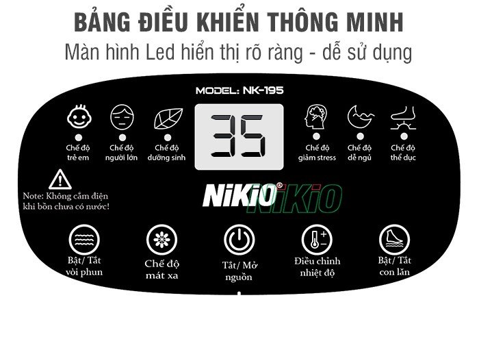 Bồn ngâm massage chân Nikio NK-195