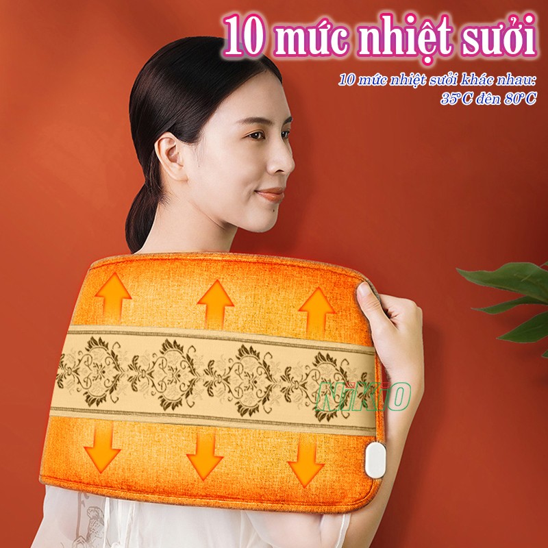 Đệm nhiệt nóng toàn thân 10 mức nhiệt Nikio NK-201