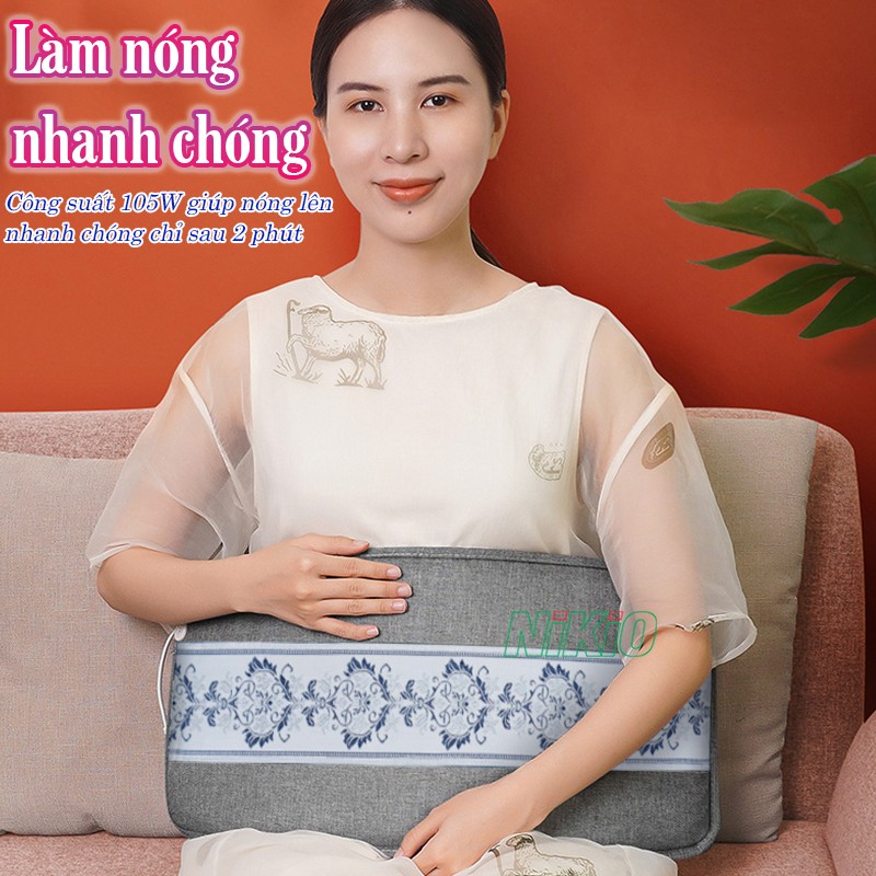 Đệm nhiệt nóng toàn thân làm nóng nhanh Nikio NK-201