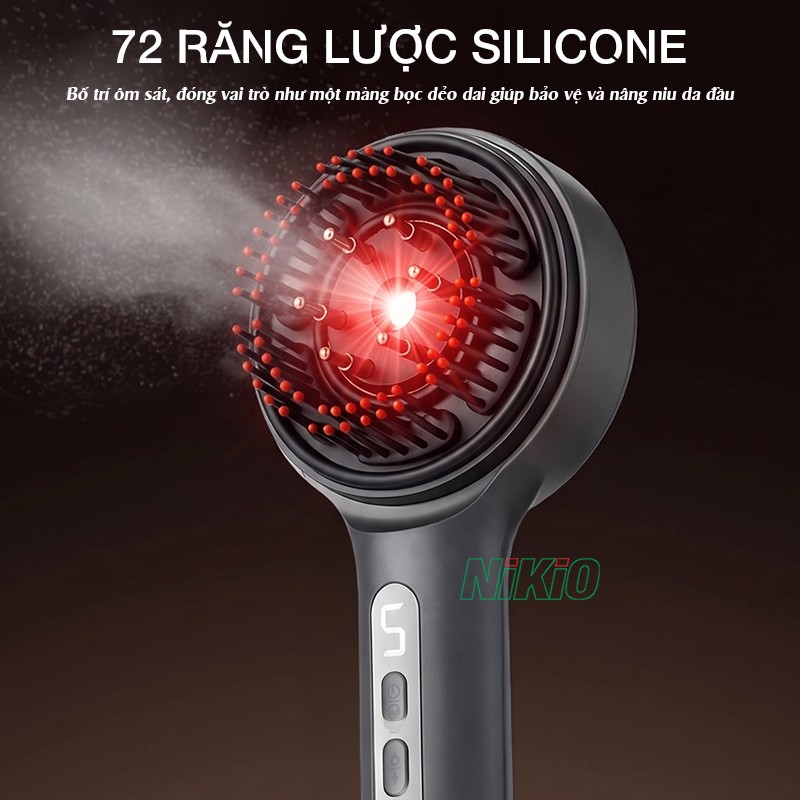 Lược massage đầu Nikio NK-112 72 răng lược