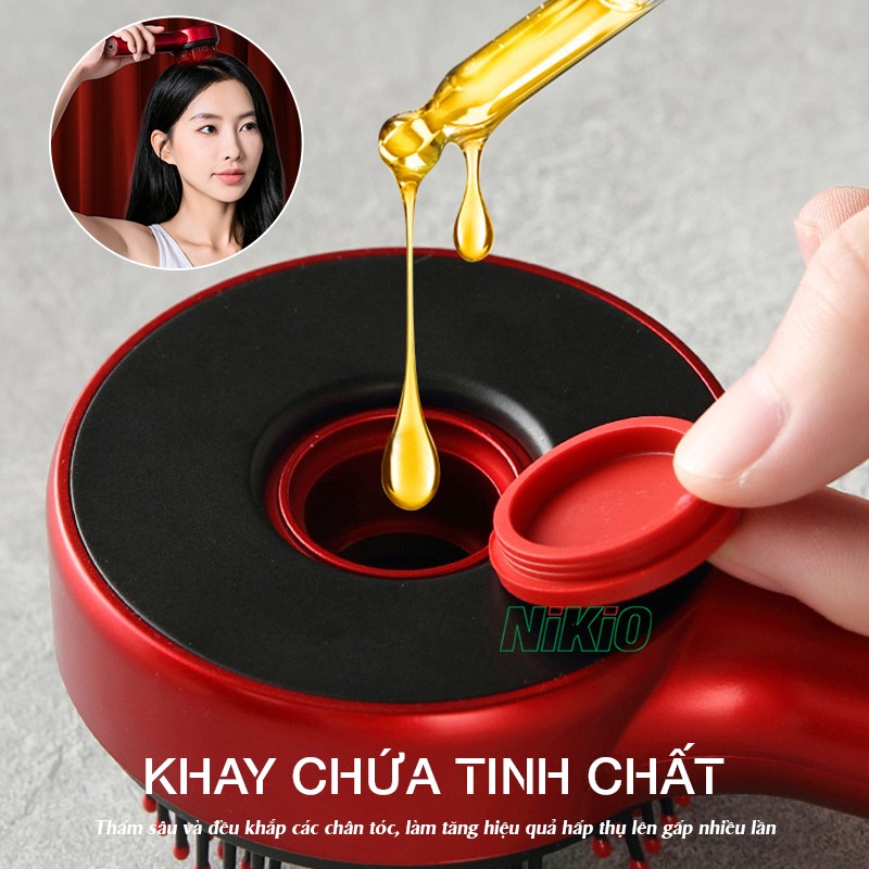 Lược massage đầu Nikio NK-112 khay chứa tinh chất