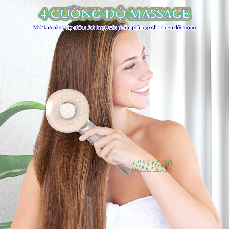 Lược massage đầu Nikio NK-112 4 cường độ massage