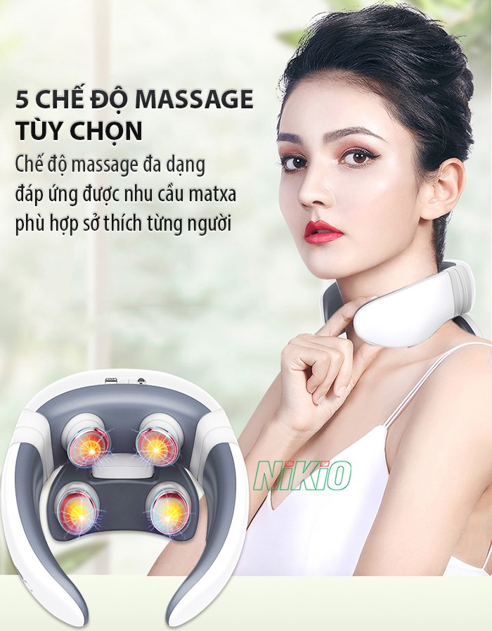 Máy massage cổ xung điện trị liệu Nikio NK-130