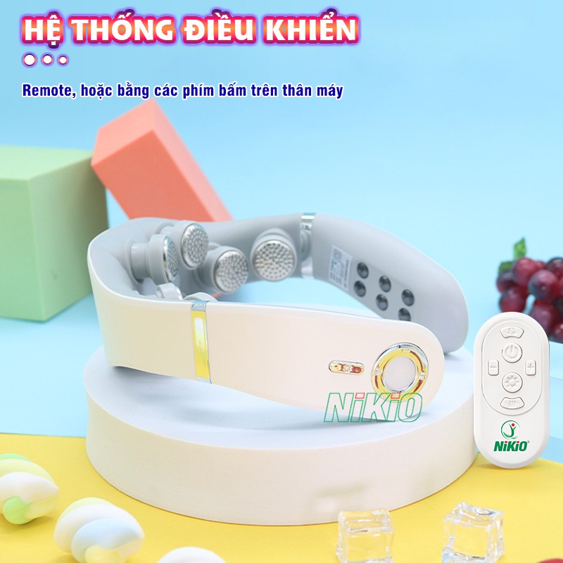 Máy massage cổ xung điện 8D hệ thống điều khiển Nikio NK-131
