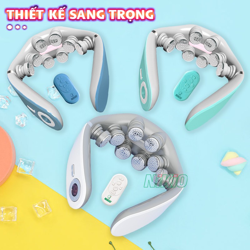 Máy massage cổ xung điện 8D với 3 màu đa dạng Nikio NK-131