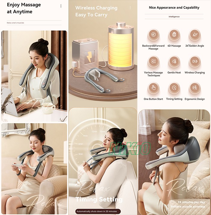 máy massage cổ vai gáy Nikio NK-138