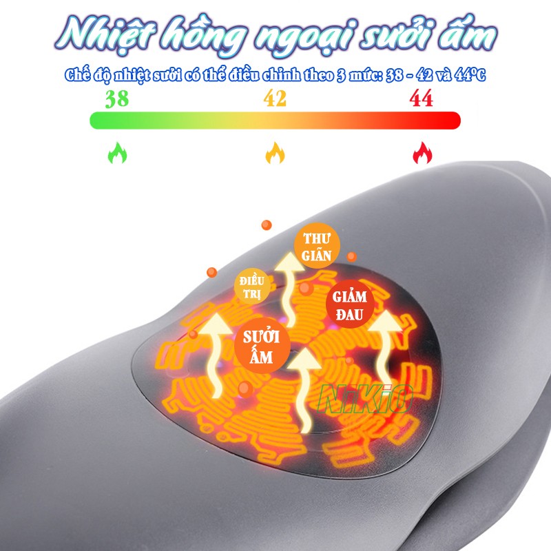 Máy massage thắt lưng nhiệt hồng ngoại Nikio NK-157