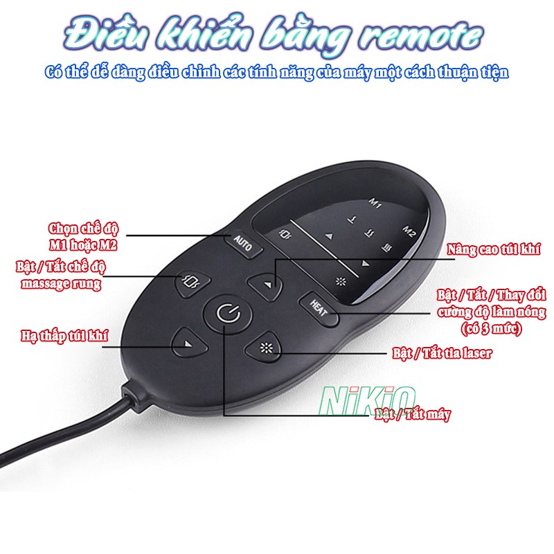 Máy massage thắt lưng remote Nikio NK-157