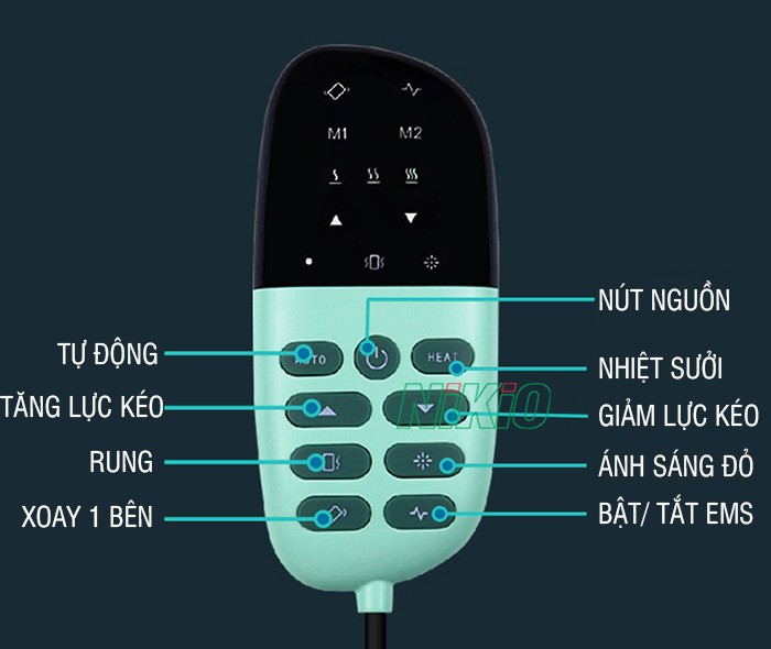 Đệm mát xa cột sống lưng Nikio NK-158