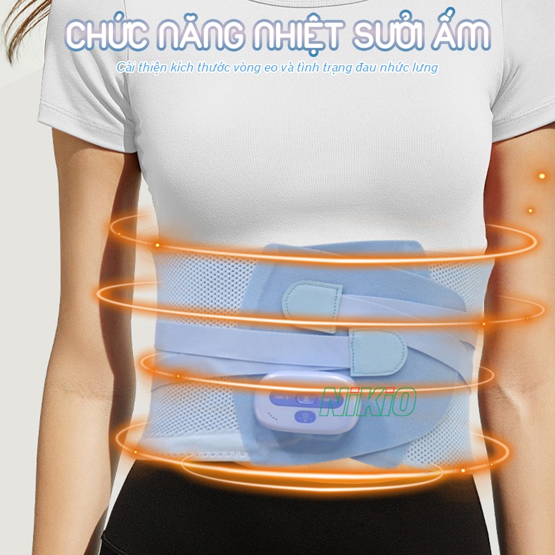 Máy massage lưng bụng công nghệ nhiệt sưởi ấm Nikio NK-253